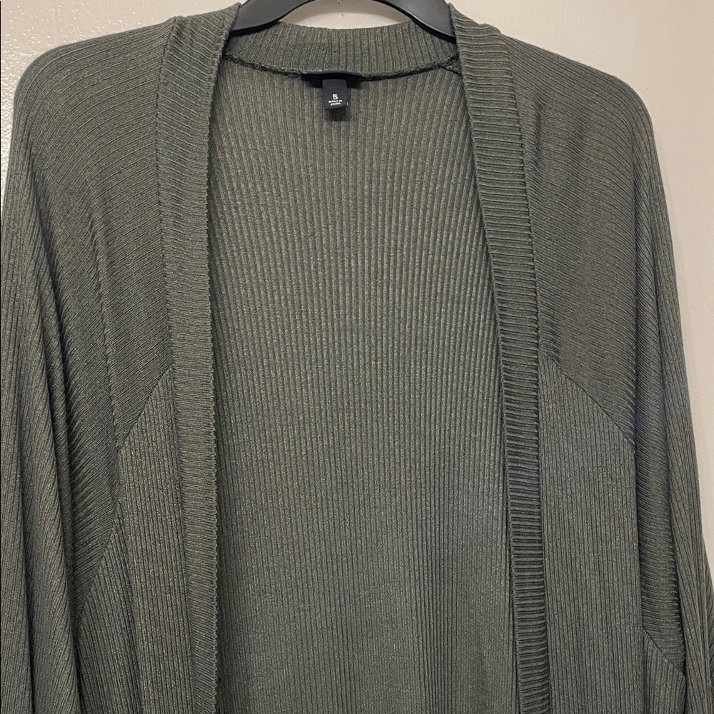 Torrid Ribbed Olive Duster Cardigan Size 5